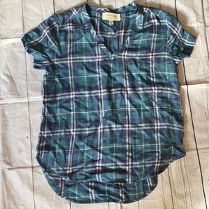 Cloth And stone  plaid top
